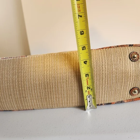 B Makowsky Leather Snake Large Shoulder Mansfield Tote Handbag Woven Purse New - Picture 9 of 10